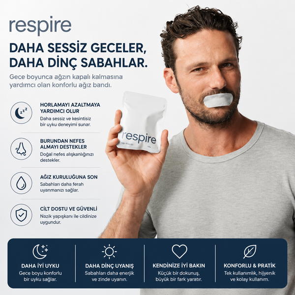 Respire Ağız Bandı - 30 Gece Rahat Uyku